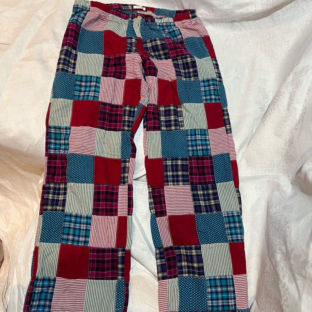Aerie Patchwork Lounge Pants - Red, Blue, Pink